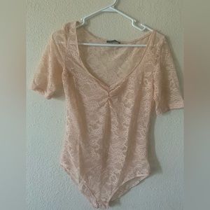 Zara pink lace bodysuit